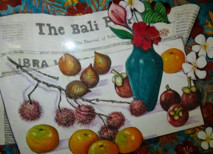 211 _Flowers and Fruits of Bali_ (_The Bali Paper_), 31_ x 31_, acrylics and colored pencils on paper